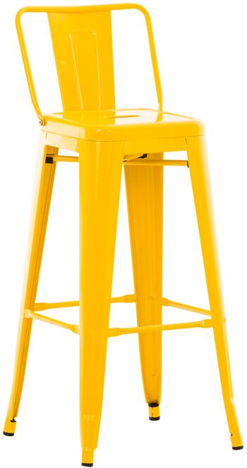 Tabouret de Bar Victoria Métal Jaune 5x43cm 1