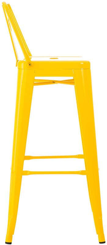 Tabouret de Bar Victoria Métal Jaune 5x43cm 3