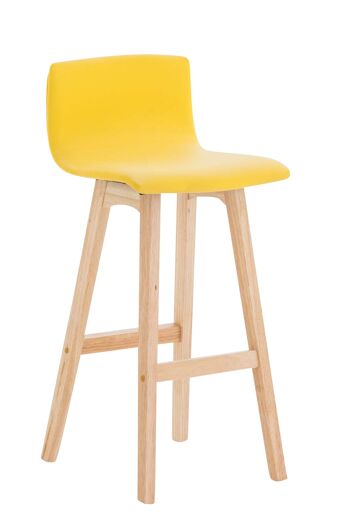 Tabouret de Bar Ergadi Cuir Artificiel Jaune 6x40cm