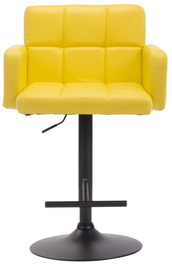 Tabouret de Bar Aurelius Cuir Artificiel Jaune 13x56cm 2