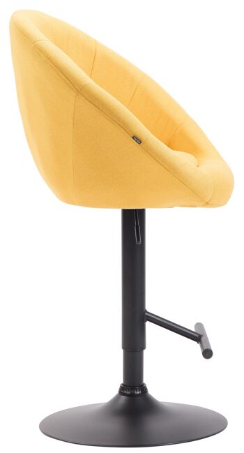 Fabbrico Tabouret de Bar Tissu Jaune 10x57cm 2