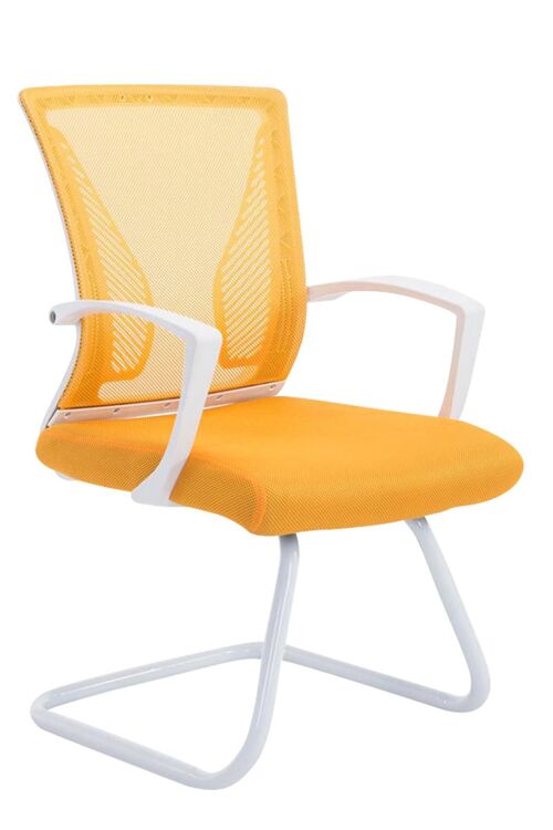 Liscate Bezoekersstoel Stof Geel 10x56.5cm