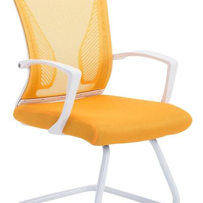 Liscate Bezoekersstoel Stof Geel 10x56.5cm