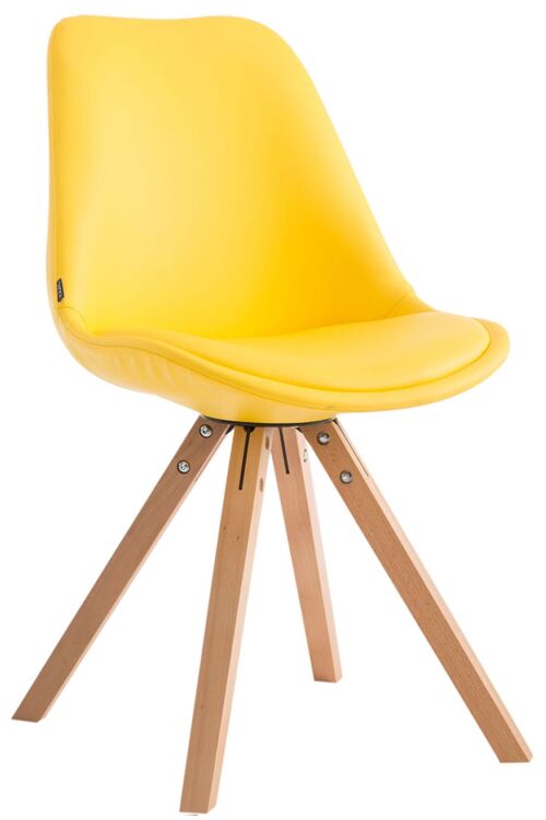 Apricena Bezoekersstoel Kunstleer Geel 6x55.5cm
