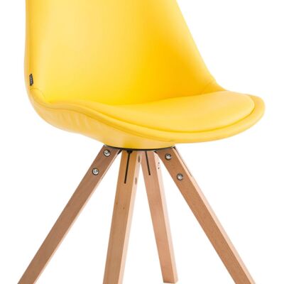 Apricena Bezoekersstoel Kunstleer Geel 6x55.5cm
