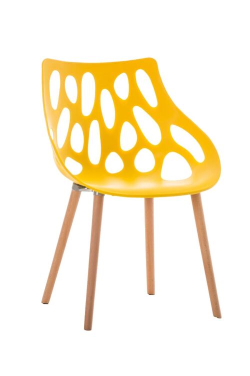 Castelli Bezoekersstoel Plastic Geel 5x58cm