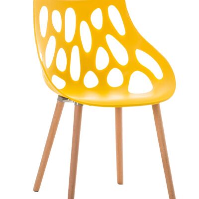 Castelli Bezoekersstoel Plastic Geel 5x58cm