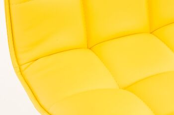 Chaise de Bureau Russo Cuir Artificiel Jaune 9x57cm 2