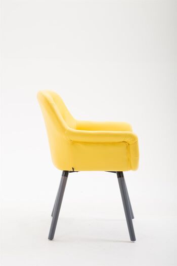 Borello Chaise de salle à manger Cuir artificiel Jaune 12x60cm 3