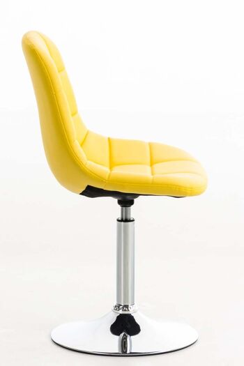 Corato Chaise de salle à manger Cuir artificiel Jaune 6x52cm 3