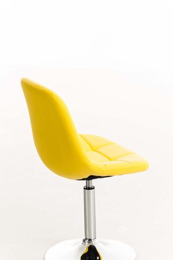 Corato Chaise de salle à manger Cuir artificiel Jaune 6x52cm 4