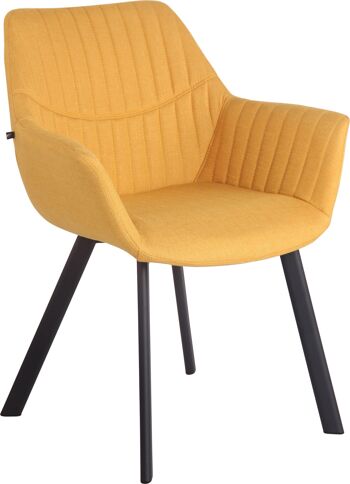 Rovetone Chaise de Salle à Manger Tissu Jaune 8x60cm 1