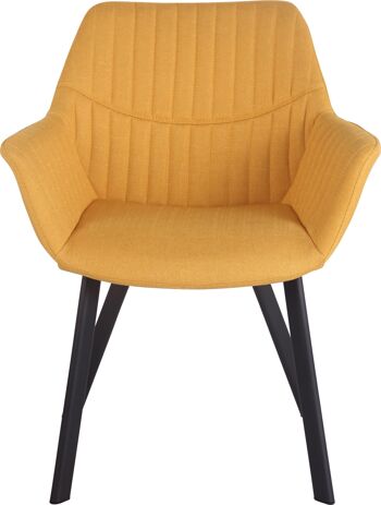 Rovetone Chaise de Salle à Manger Tissu Jaune 8x60cm 2