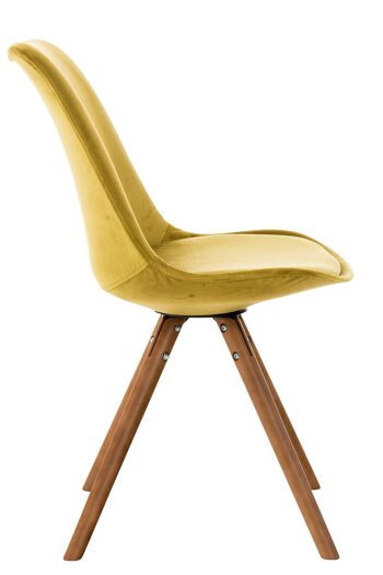 Cechov Chaise de salle à manger Velours Jaune 5x59cm 4