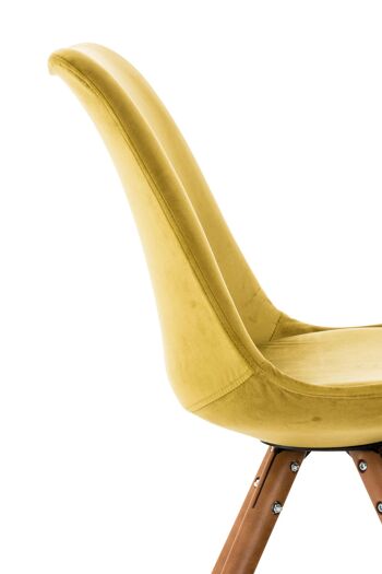 Cechov Chaise de salle à manger Velours Jaune 5x59cm 6