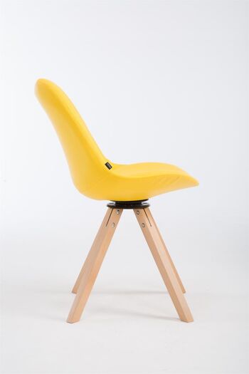 Cellatica Chaise de salle à manger Cuir artificiel Jaune 6x56cm 3