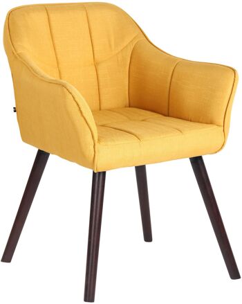 Cilavegna Chaise de salle à manger Tissu Jaune 5x59cm 1