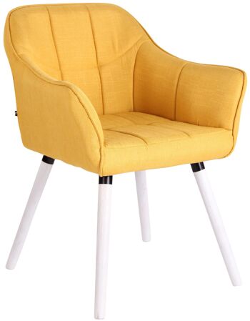 Cortese Chaise de Salle à Manger Tissu Jaune 5x59cm 1