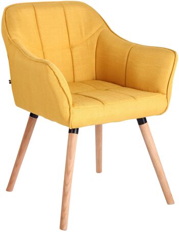 Fascia Chaise de Salle à Manger Tissu Jaune 5x59cm 1