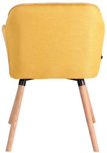 Fascia Chaise de Salle à Manger Tissu Jaune 5x59cm 5