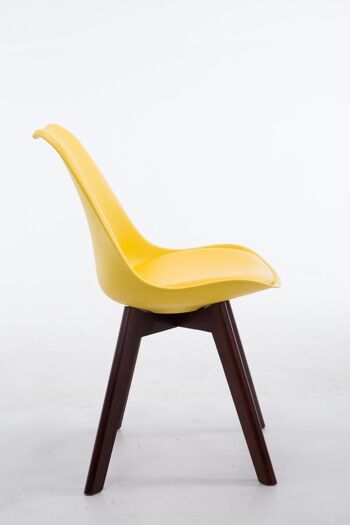 Otranto Chaise de salle à manger Cuir artificiel Jaune 6x41.5cm 3