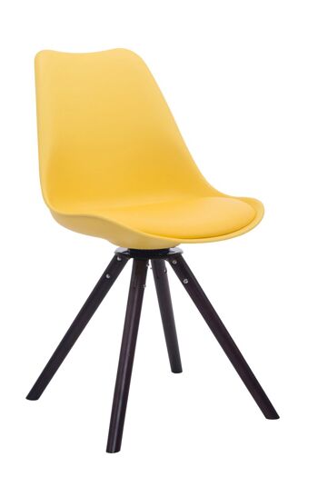 Lollové Chaise de salle à manger Cuir artificiel Jaune 6x56cm 1