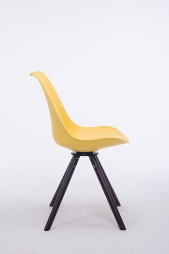 Lollové Chaise de salle à manger Cuir artificiel Jaune 6x56cm 3