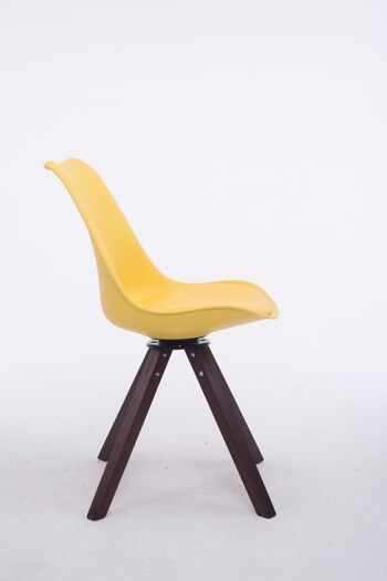 Pontedera Chaise de Salle à Manger Cuir Artificiel Jaune 6x56cm 3