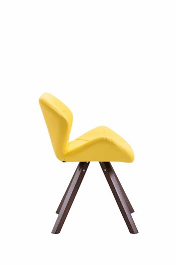 Oceri Chaise de salle à manger Cuir artificiel Jaune 6x52cm 2