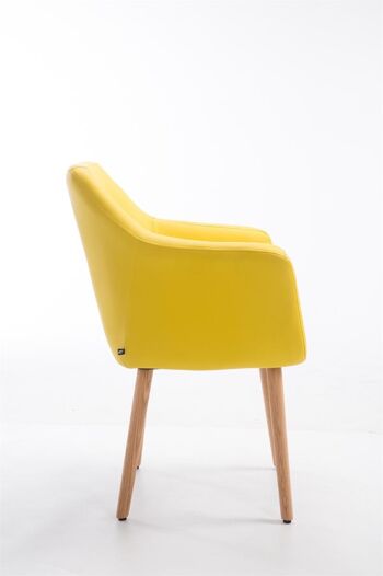 Giussago Chaise de salle à manger Cuir artificiel Jaune 10x57.5cm 3