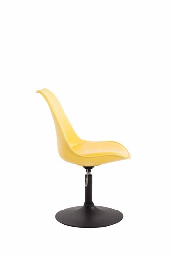 Silea Chaise de Salle à Manger Plastique Jaune 6x57cm 3