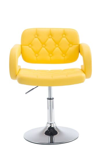 Fauteuil Lugnacco Cuir Artificiel Jaune 11x55cm 2