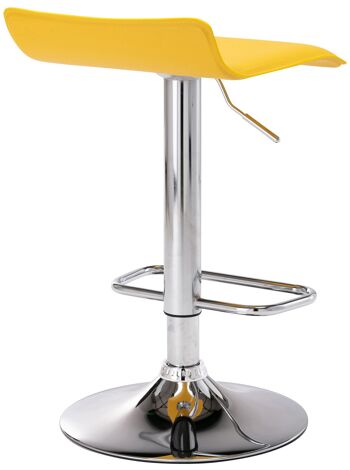 Caldana Lot de 2 Tabourets de Bar Simili Cuir Jaune 5x41cm 2