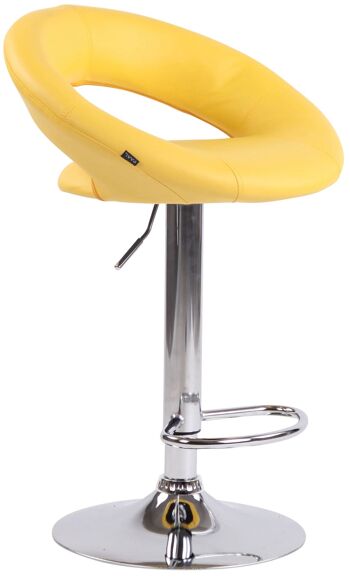 Gemonio Lot de 2 Tabourets de Bar Simili Cuir Jaune 6x47cm 2