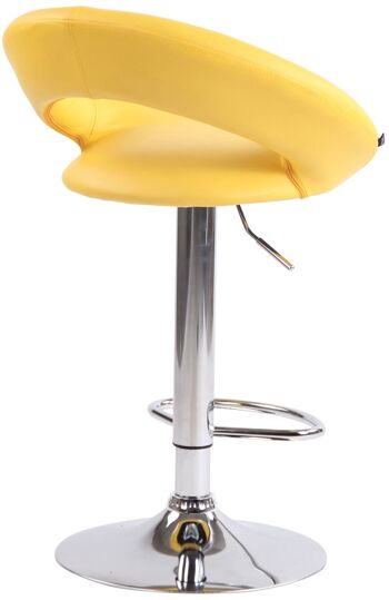 Gemonio Lot de 2 Tabourets de Bar Simili Cuir Jaune 6x47cm 5