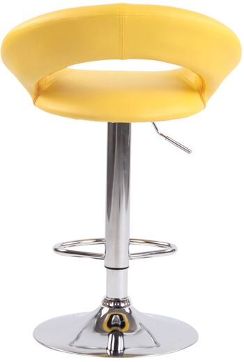 Gemonio Lot de 2 Tabourets de Bar Simili Cuir Jaune 6x47cm 6