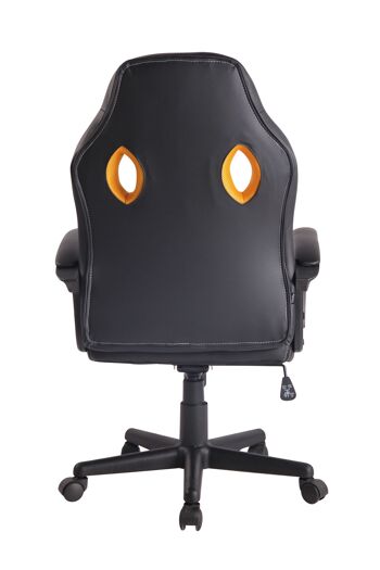 Morter Chaise de Bureau Cuir Artificiel Jaune 13x59cm 4