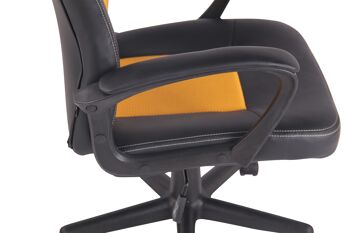 Morter Chaise de Bureau Cuir Artificiel Jaune 13x59cm 7