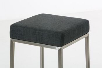 Biagi Tabouret de Bar Tissu Gris 6x37cm 3