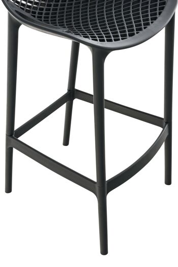 Bagnaia Tabouret de Bar Cuir Artificiel Gris 5x53cm 7