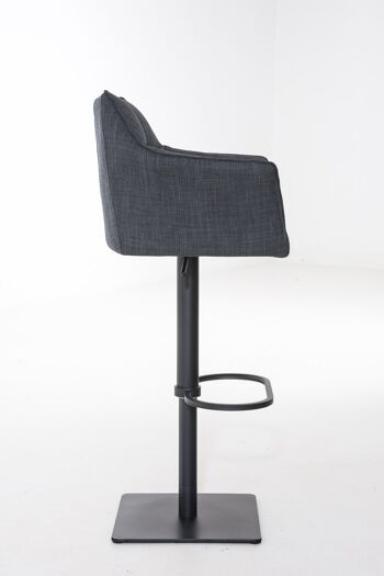 Tabouret Bagnoli Tissu Gris 21x45cm 3