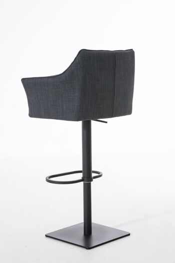 Tabouret Bagnoli Tissu Gris 21x45cm 4