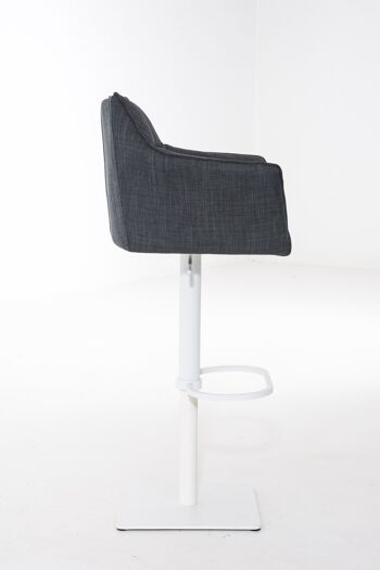 Tabouret Creta Tissu Gris 21x45cm 3