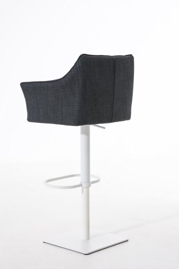 Tabouret Creta Tissu Gris 21x45cm 4