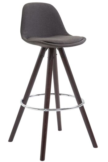 Tirrenia Tabouret de Bar Tissu Gris 5x44cm 1