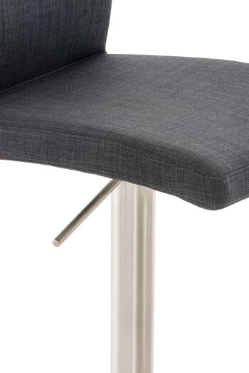 Framura Tabouret de Bar Tissu Gris 17x49cm 7