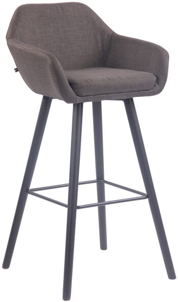 Tabouret de bar Bagnone Tissu Gris 8x52cm 1