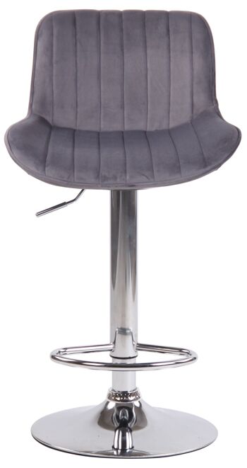 Tabouret de bar Crescenzi Velours Gris 8x50cm 1