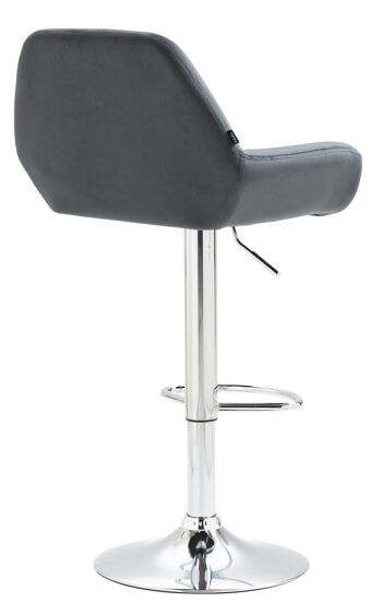 Tabouret de bar Pertuso Velours Gris 7x52cm 4