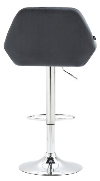 Tabouret de bar Pertuso Velours Gris 7x52cm 5